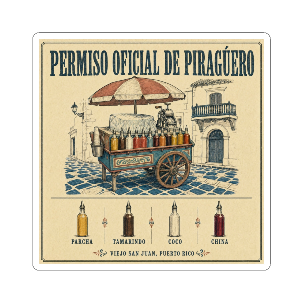 Permiso Oficial de Piragüero — Sticker