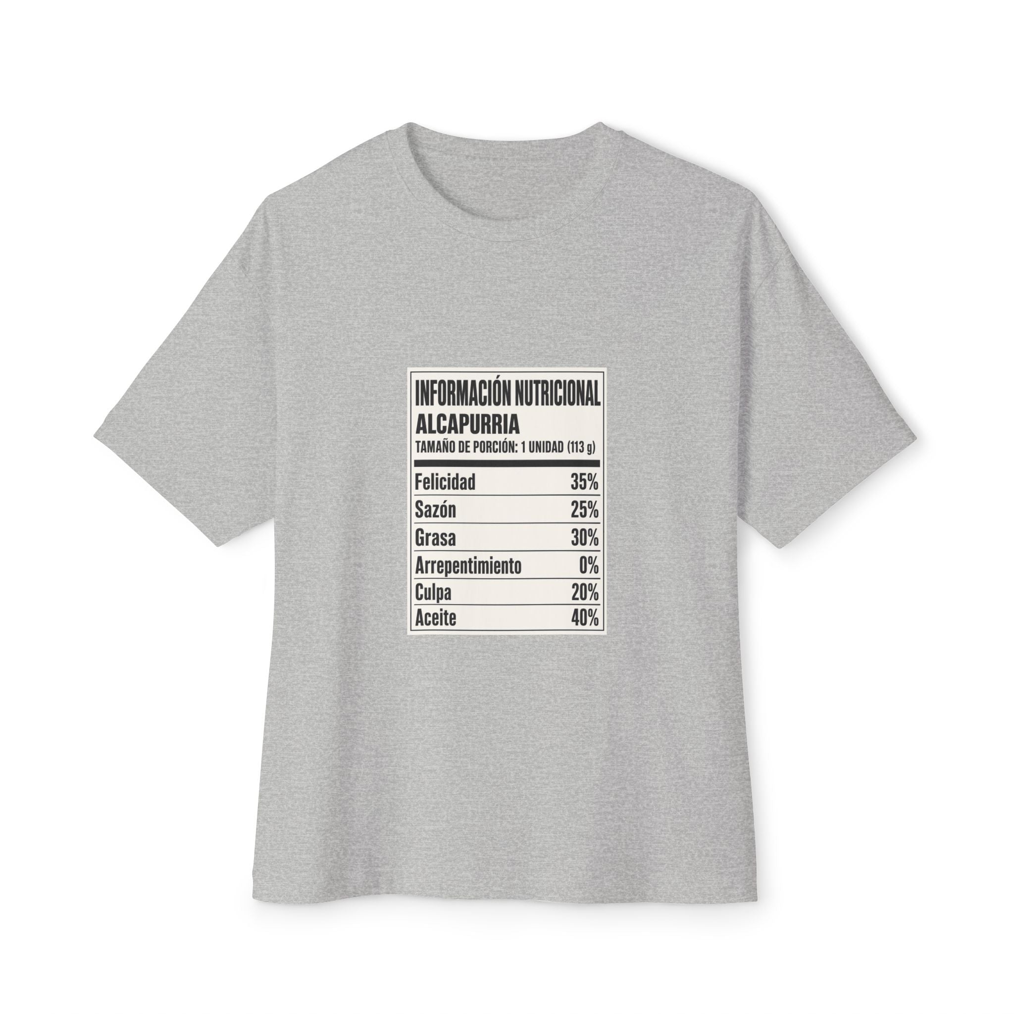 Información Nutricional: Alcapurria — Camiseta