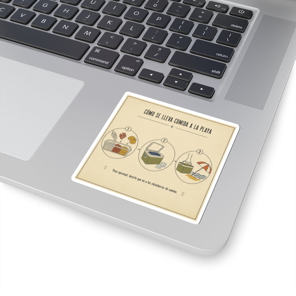 Cómo Se Lleva Comida a la Playa — Sticker