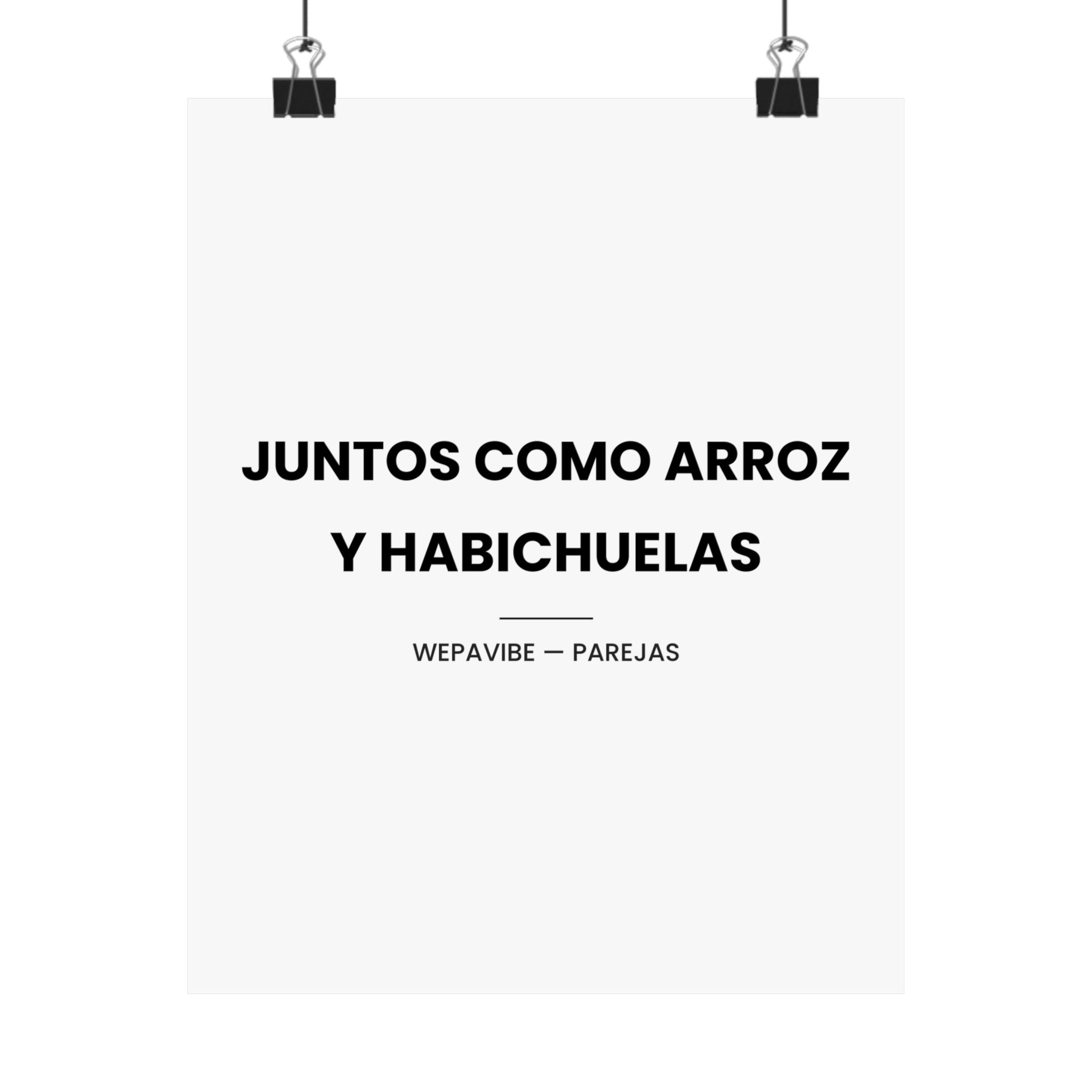 Juntos Como Arroz y Habichuelas — Póster