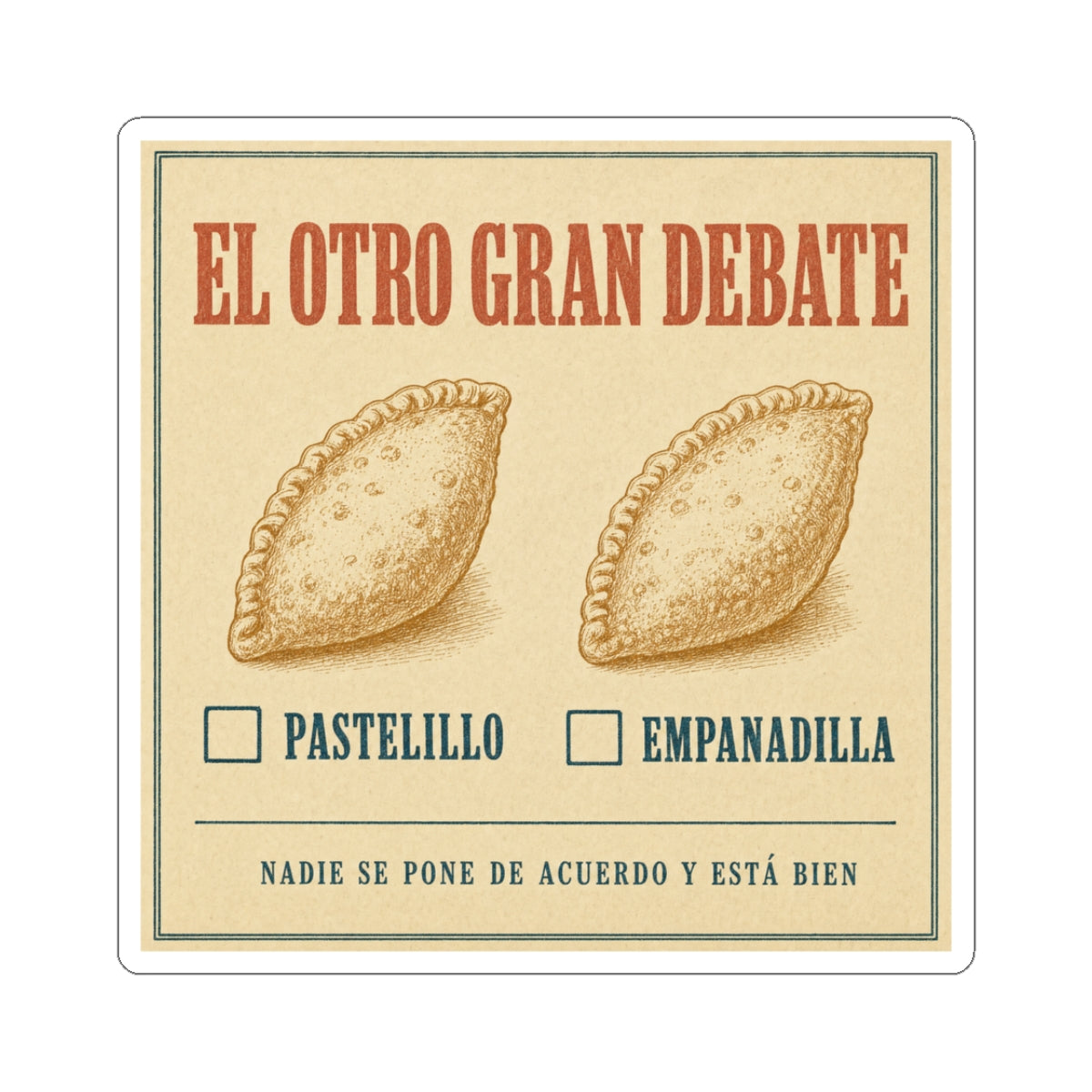 El Otro Gran Debate: Pastelillo o Empanadilla — Sticker