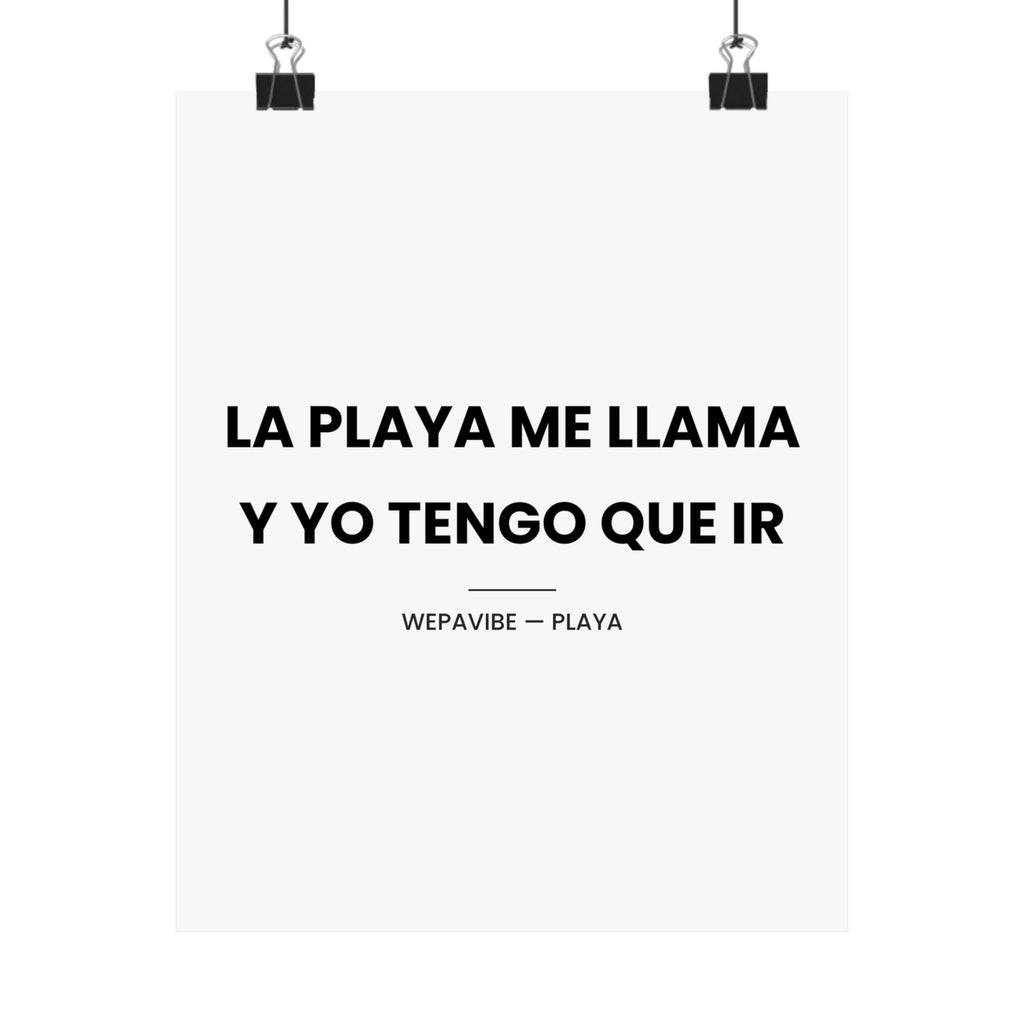 La Playa Me Llama y Yo Tengo Que Ir — Póster