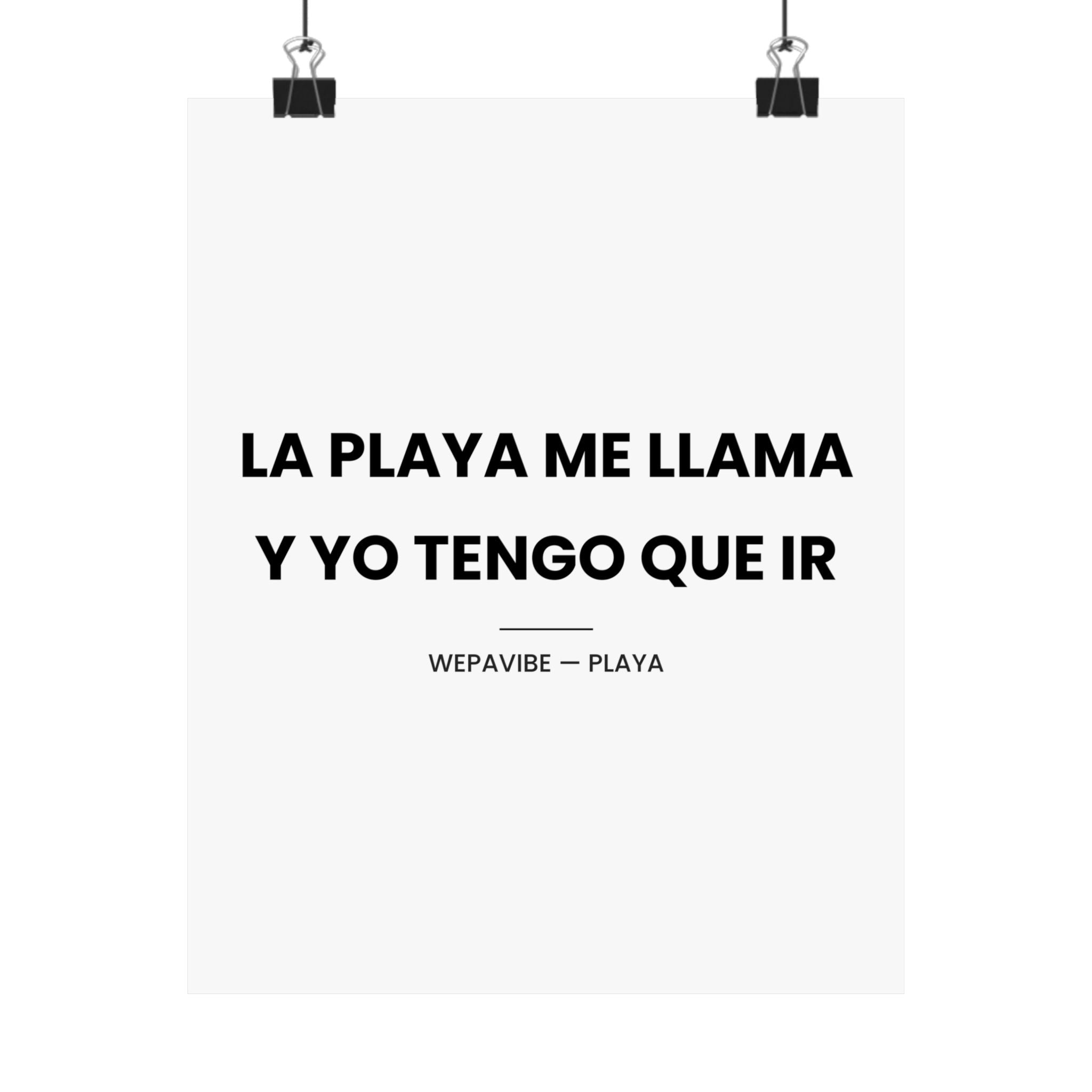 La Playa Me Llama y Yo Tengo Que Ir — Póster