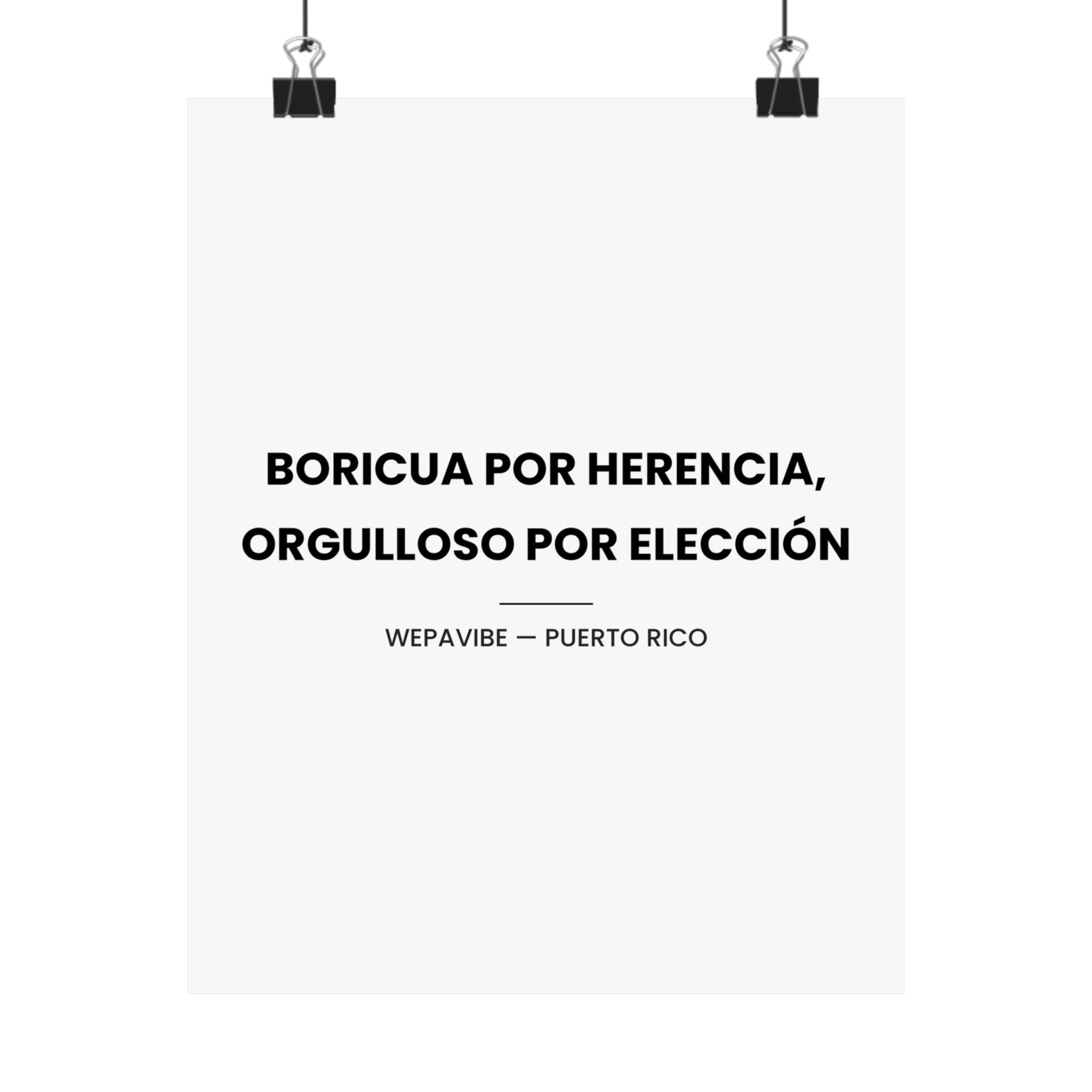 Boricua Por Herencia — Póster