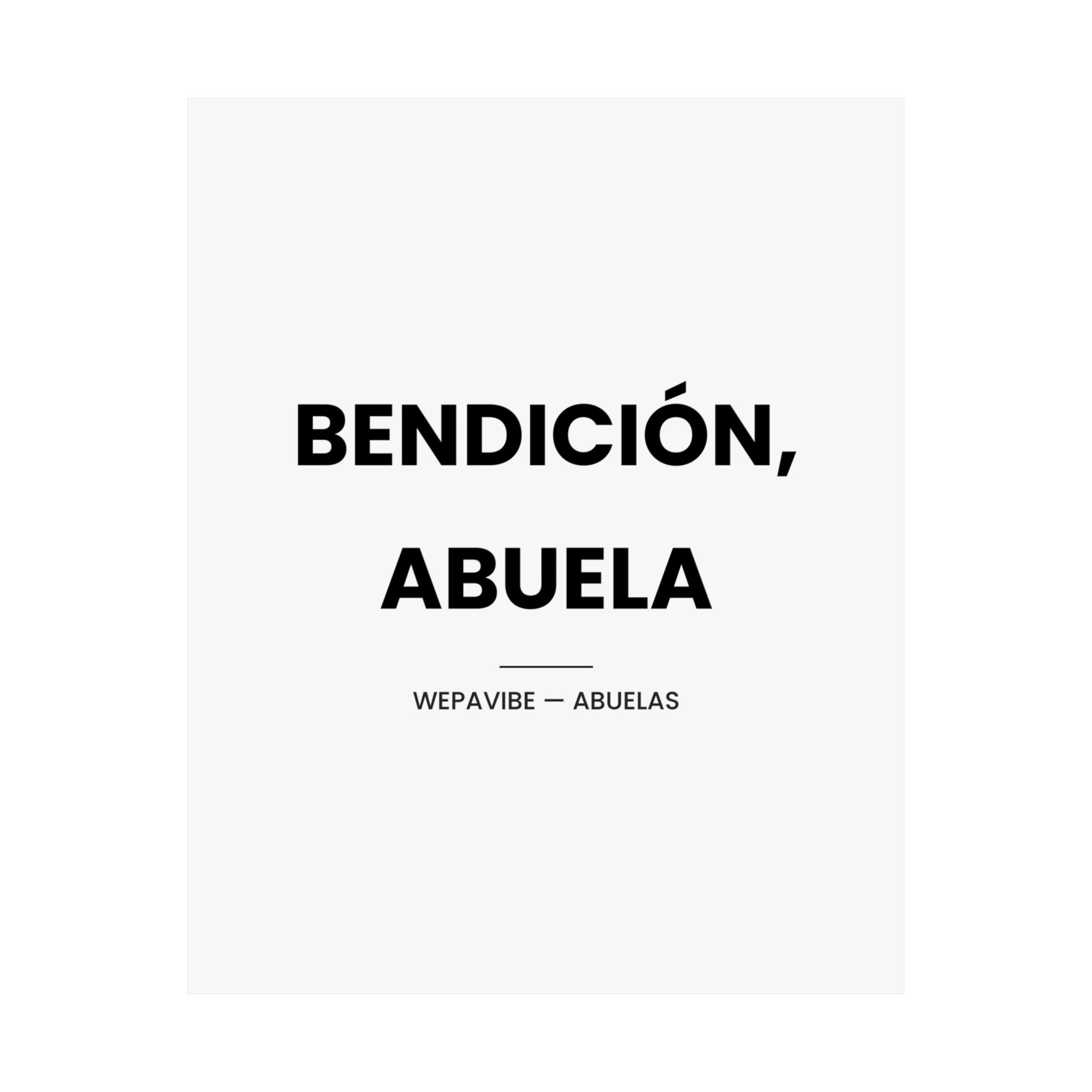 Bendición, Abuela — Póster