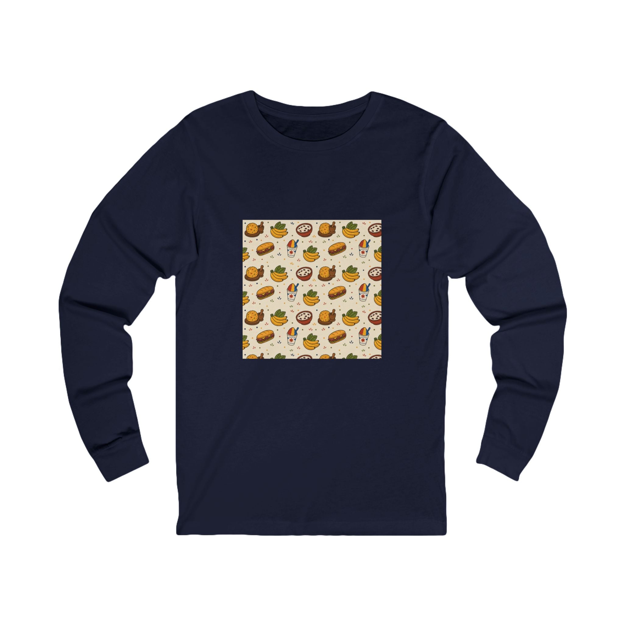 Patrón Comida Boricua — Camisa Manga Larga