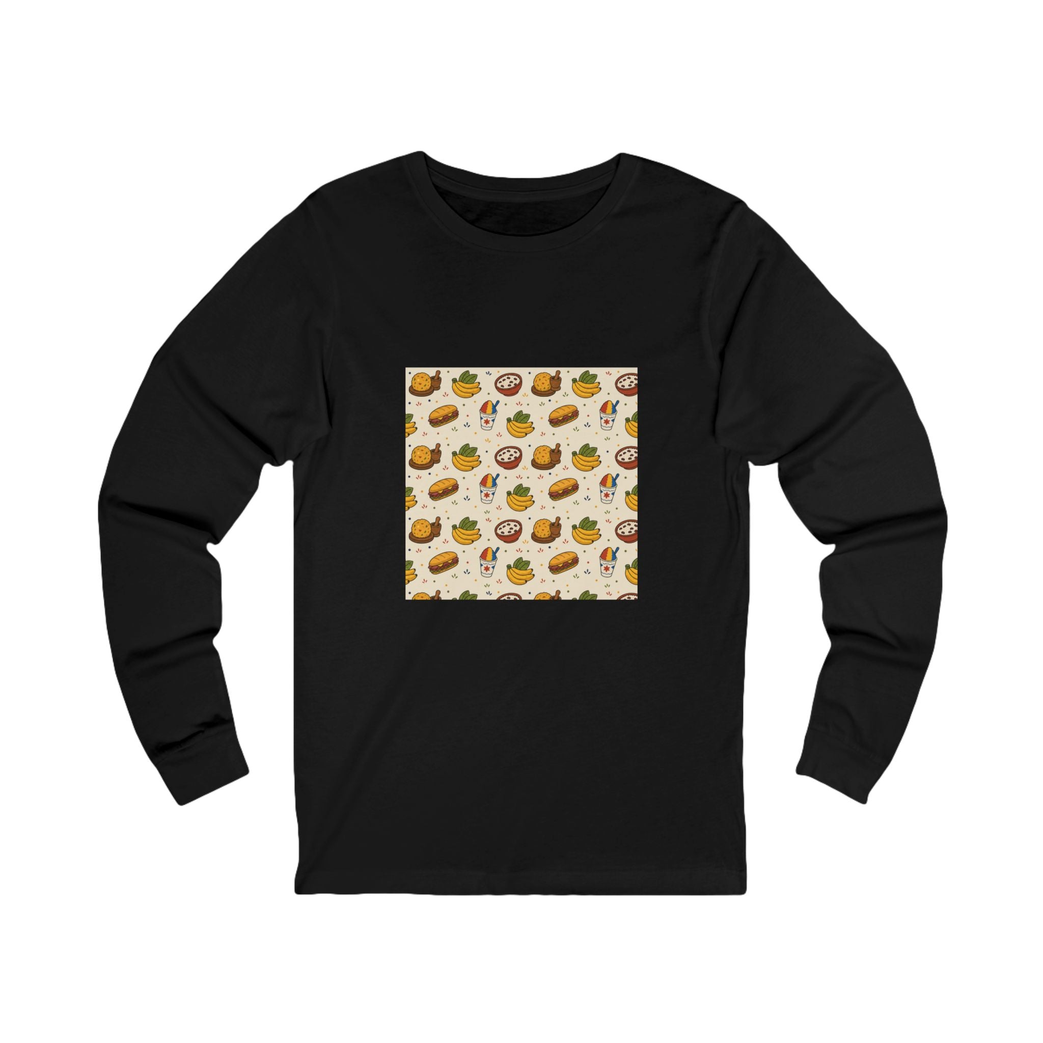 Patrón Comida Boricua — Camisa Manga Larga