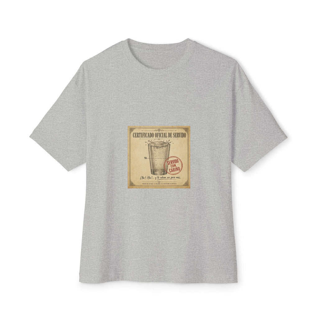 Certificado Oficial de Servido — Camiseta